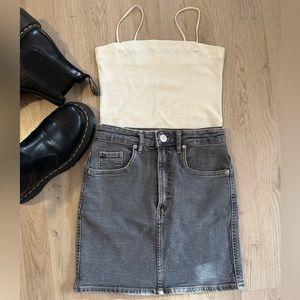 Zara Gray Denim Skirt XS